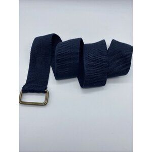 Navy Blue Cotton Woven D Ring Belt Men's Size M End to End 36"